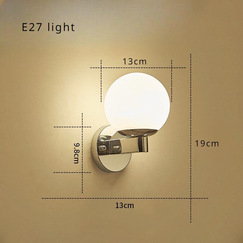 Modern Simplicity Silver Gold Bedroom Wall Light Nordic Room Decor Wall Lamp Bedside Aisle Living Room Background Wall LED Light