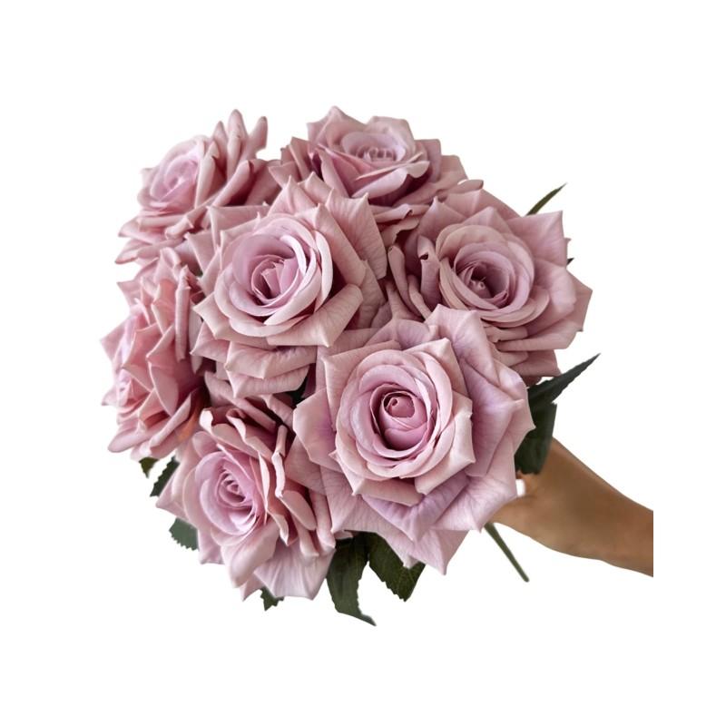 41Cm 7 Forks Silk Screen Rose Artificial Flower Wedding Living Room Decoration Road Guide Bouquet, Artificial Flower