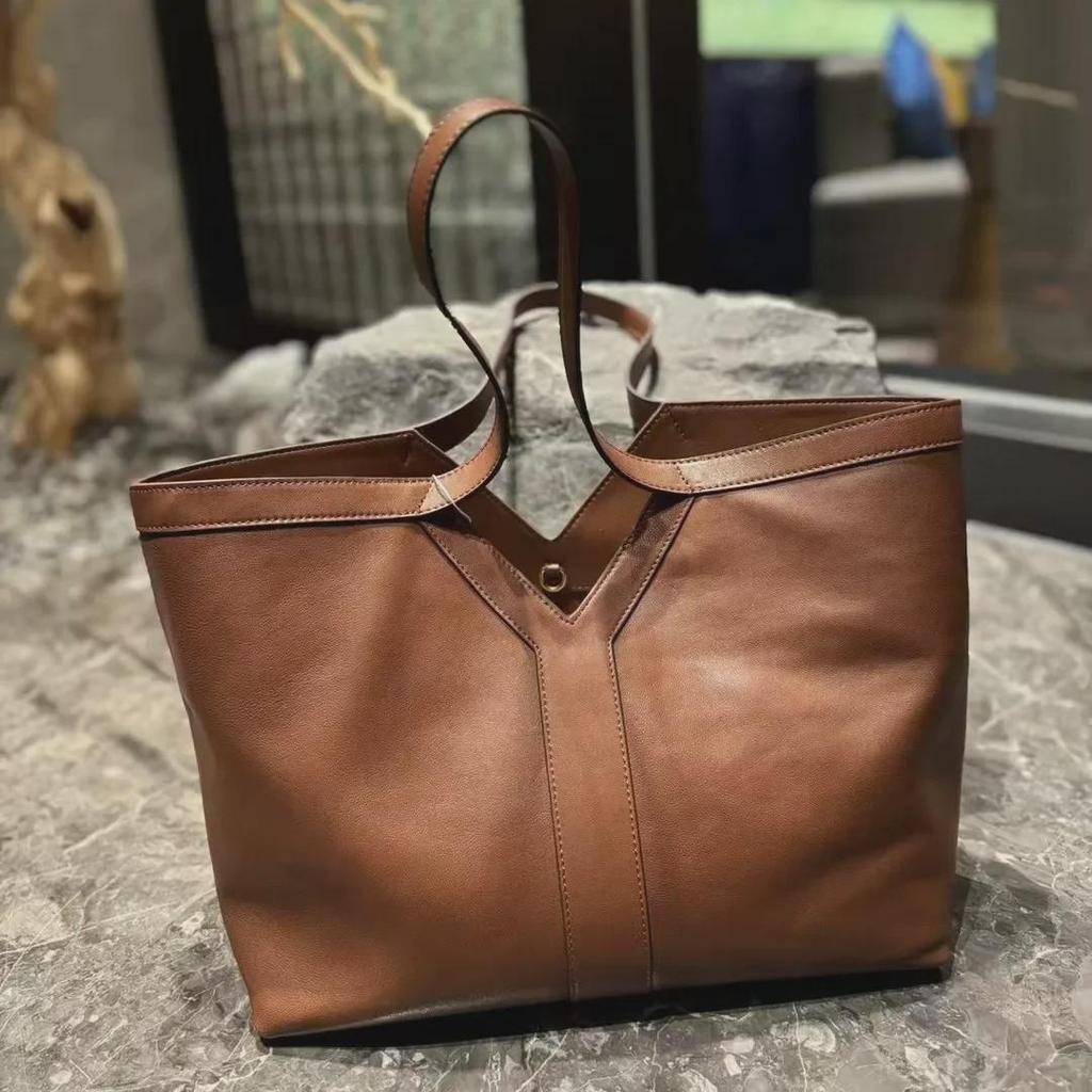Yang Shulin Dámská kožená taška high-end: Stylová, velkokapacitní evropská a americká taška přes rameno
