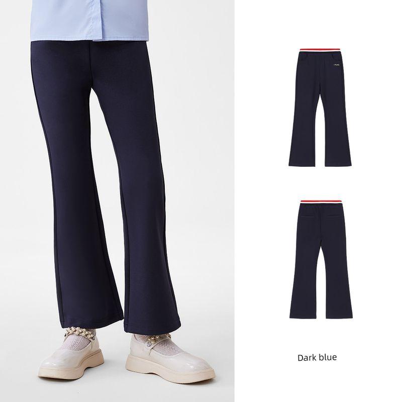 Navigare Italian Small Sailboat Girls' Flared Pants Spring and Autumn Thin Style 2026 Children's Slightly Flared Pants for Girls