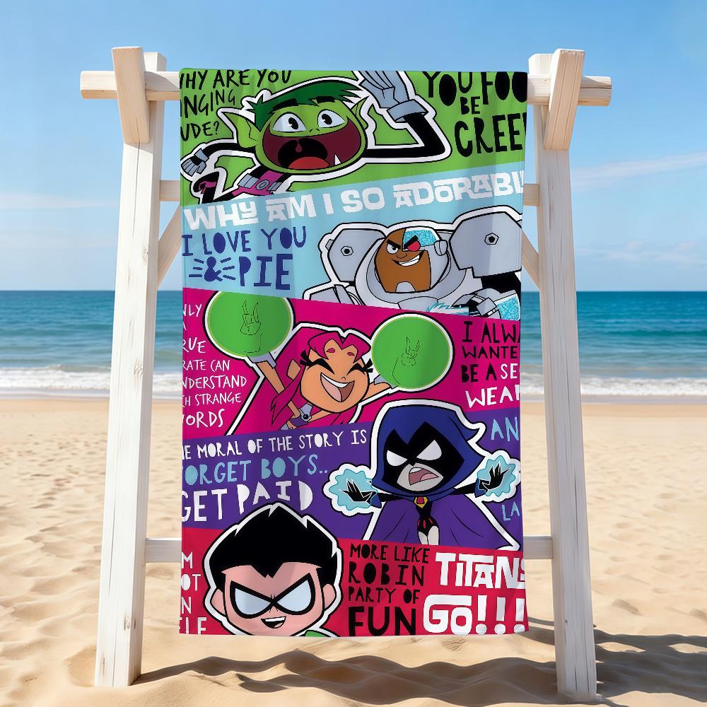 Cartoon T-teen T-titans Towel Drying Bath Towel Applicable To Light Swimming Camping Yoga Beach Out