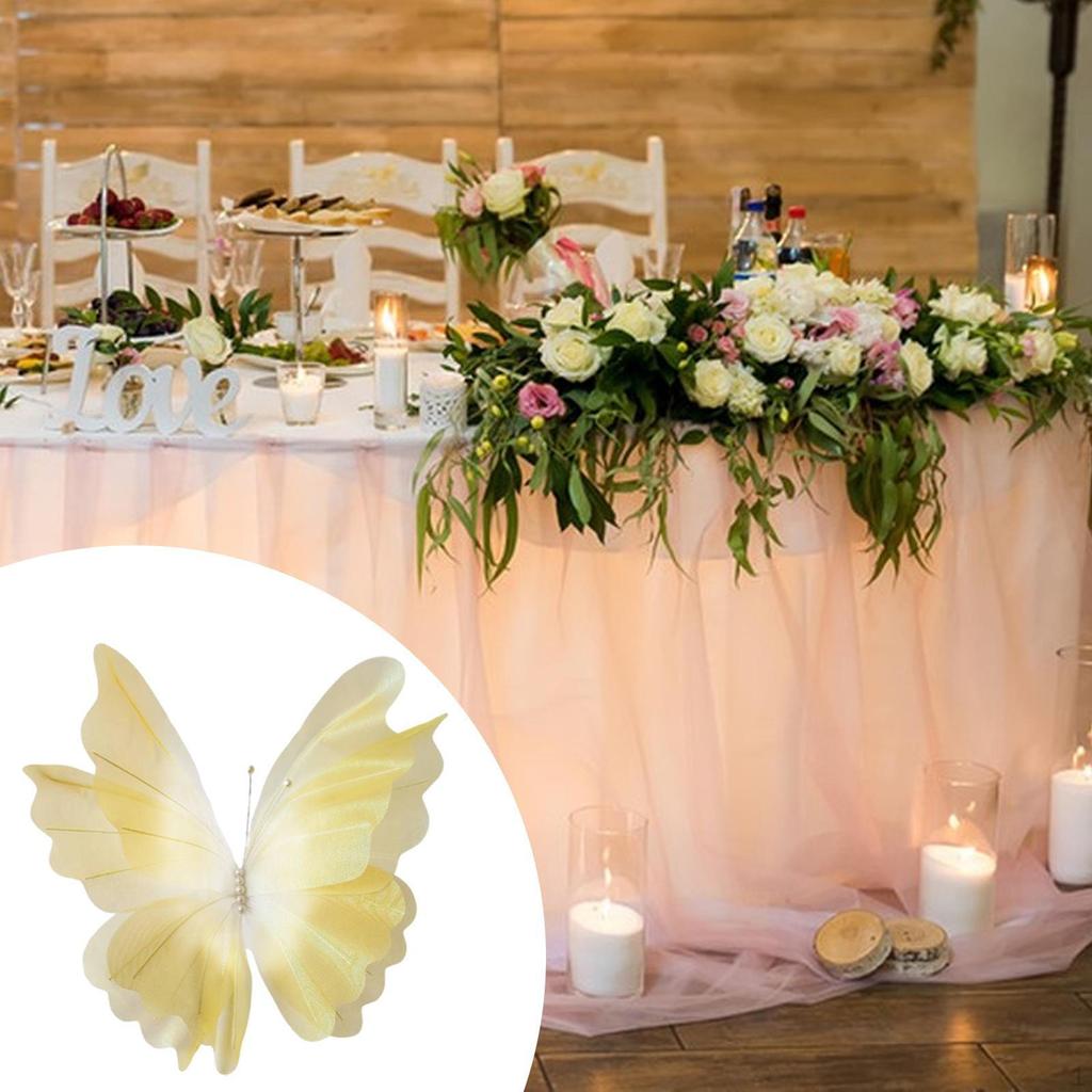 Yarn Artificial Butterfly Decoration 3D Hanging Wall Photo Props for Aisle