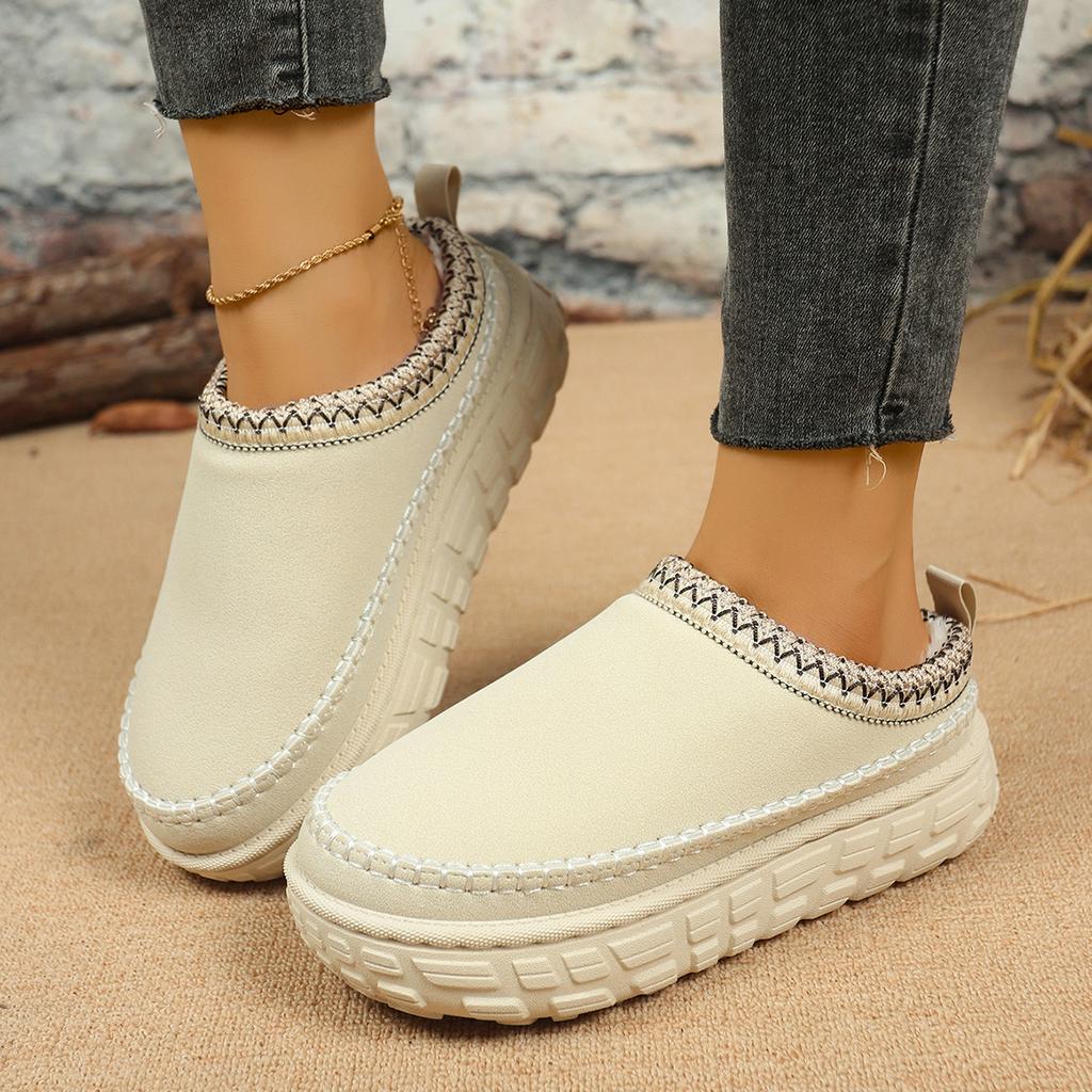Fashion Women Snow Boots 2025 New Thick Bottom Non Slip Sports Boots Woman Chunky Platform Fluffy Slippers Winter Fashion Cotton Shoes