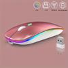 Rechargeable Wireless Bluetooth Mouse, Silent LED Optical Computer Mouse, Ergonomic Laptop Mouse for Gaming, 1600 DPI