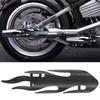 Motorcycle Exhaust Muffler Pipe Heat Shield Cover Universal Protector Chrome Black Flame Style For Motorcycles Choppers Cruisers