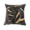 New Product Hot Stamping Sofa Pillow Cover Black and White Leaf Geometric Line Cushion Cover Living Room Bedroom Pillow