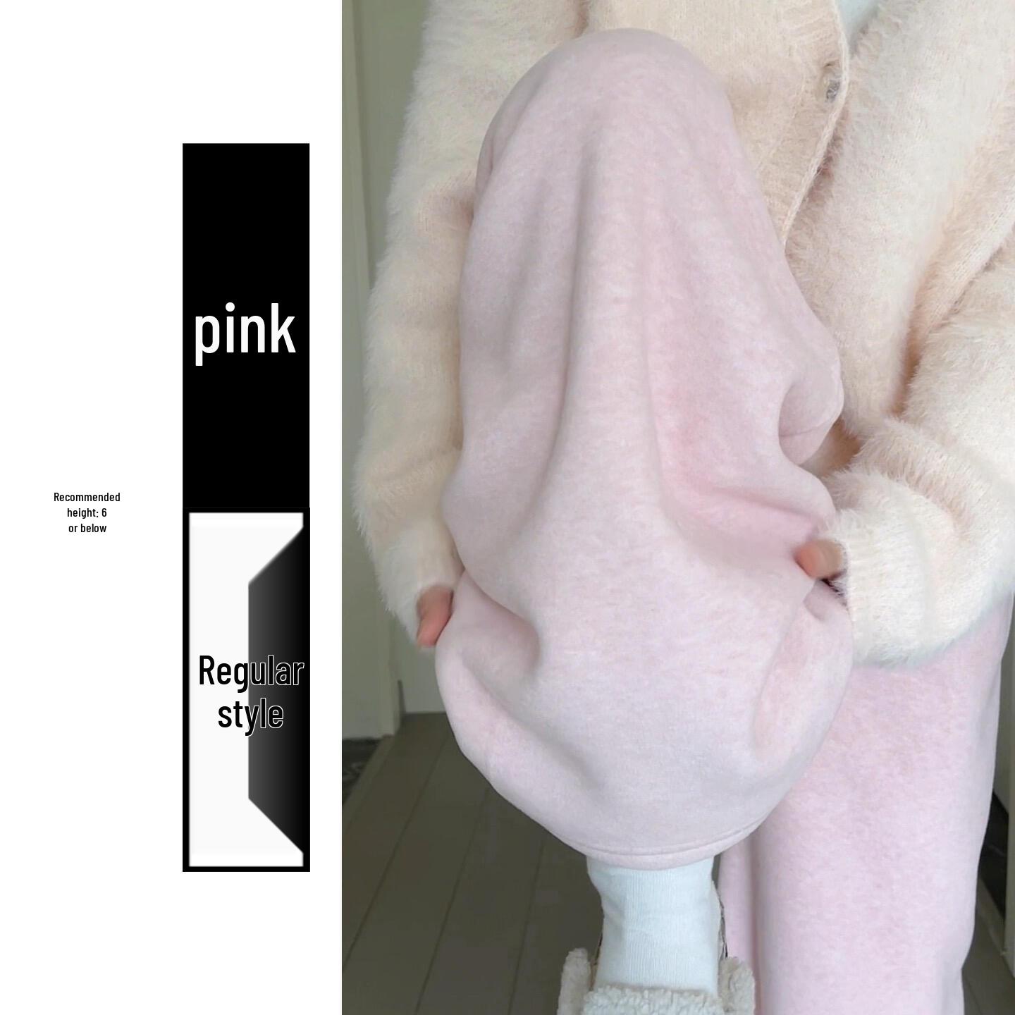 

Women s Pink Velvet High-Waist Wide-Leg Pants - Autumn/Winter 2025 Collection M