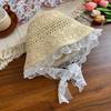 Foldable Straw Lace Hat Hollow Sunshade Hat New Sun Cap