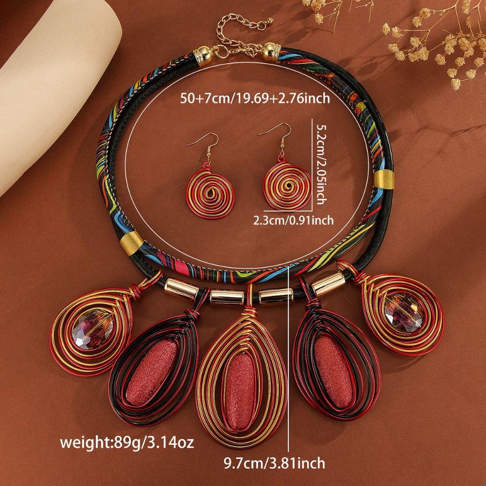 Crystal Multi-layer Jewelry Set African Women Jewelry Set Necklace Earrings Set Banquet Party