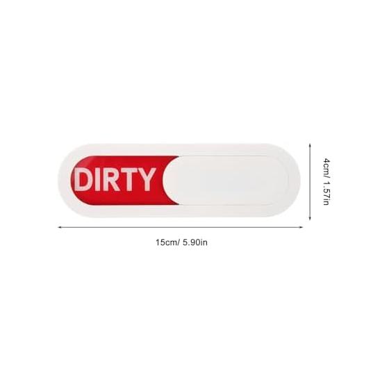 COHEALI Dishwasher Magnet, Magnetic Display Sign To Indicate Cleanliness and Dirt, ABS Material, Acrylic, White, Useful Goods for Home, Kitchen and