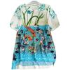 100% Mulberry Silk Short Sleeve Chinese Style Silk T-shirt Mid Length Long Length Tops Retro Style Small Shirt