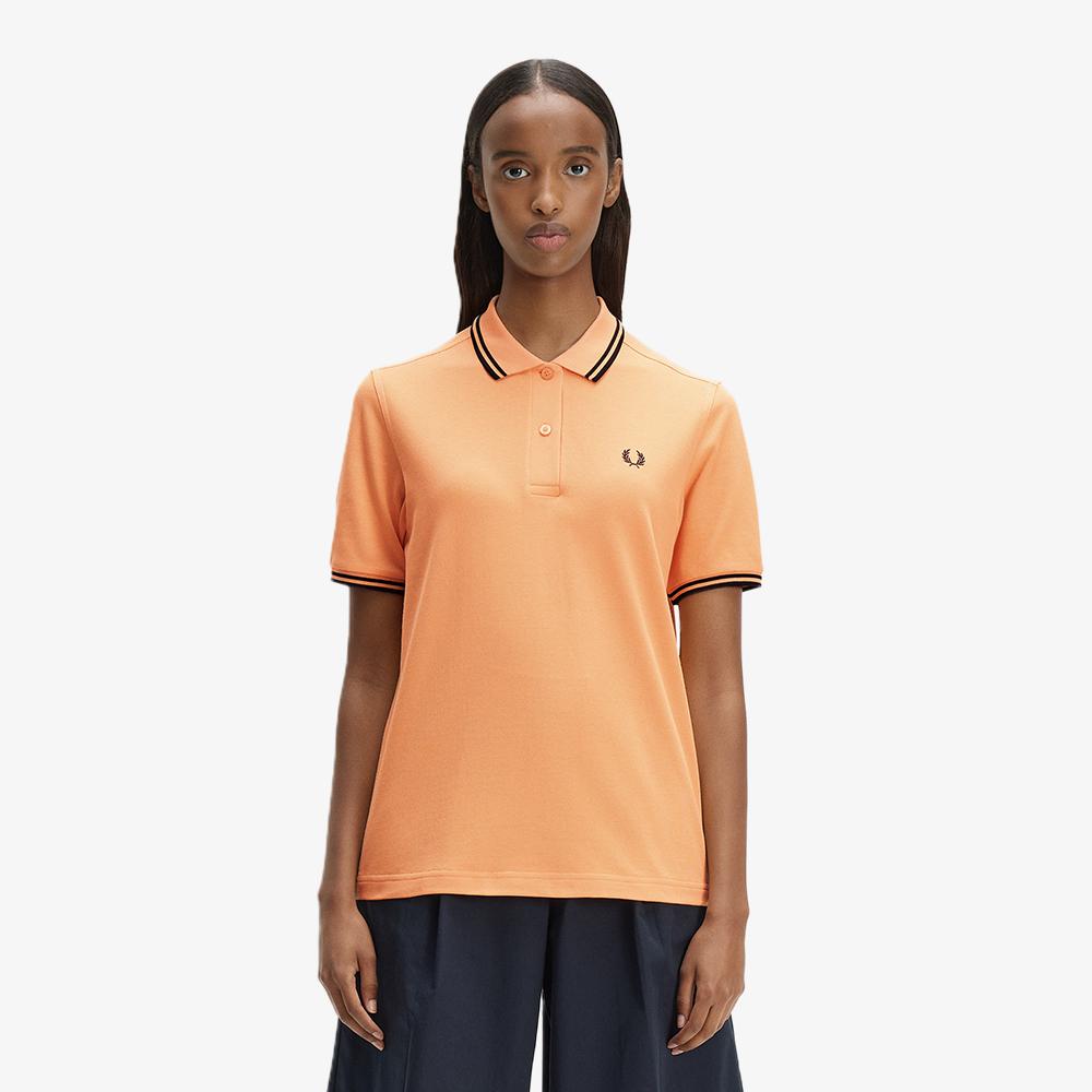 Fred Perry [G3600] Twin Tip Fred Perry Shirt - Peach/Navy Afpf2613600-21C