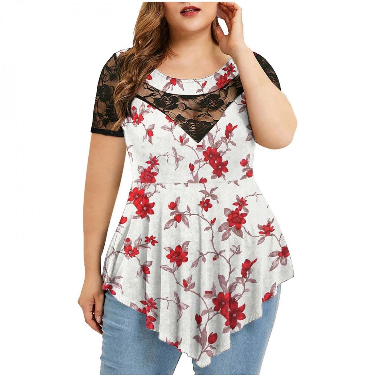 

Женская летняя повседневная свободная футболка больших размеров с круглым вырезом, женская сексуальная удобная футболка с короткими рукавами XL белый