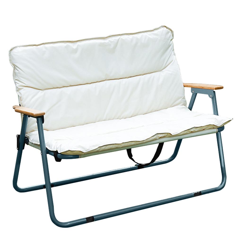 Outdoor Camping Folding Double Chair Portable Camping Beach Recliner Chair with Cushion