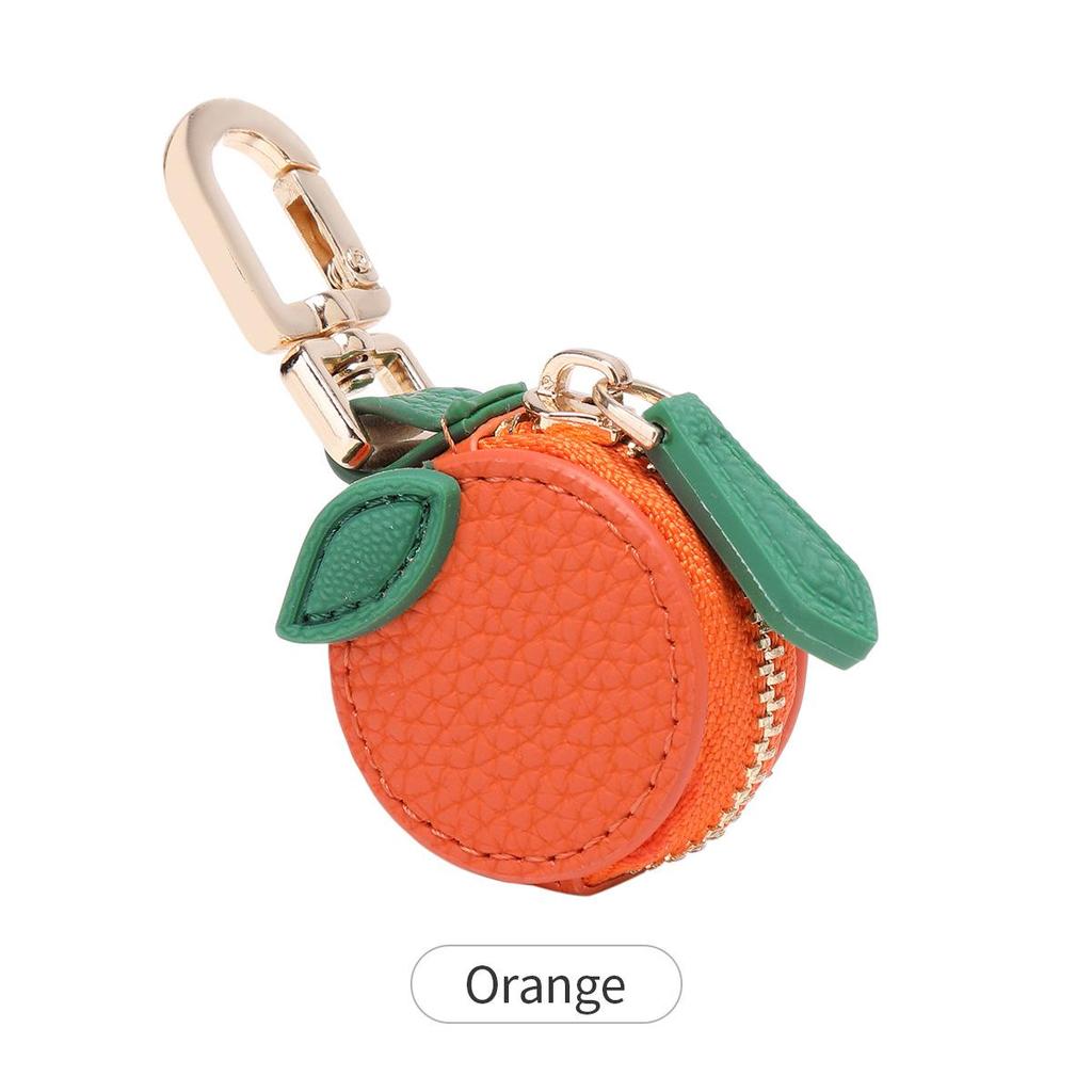 Creative Fruit-Shaped PU Leather Keychain: Cute Lemon Bag Charm for Girls, Exquisite Mini Gift