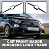 Carbon Fiber Emblem Frame Trim for Abarth 595/695 (2012-2023)