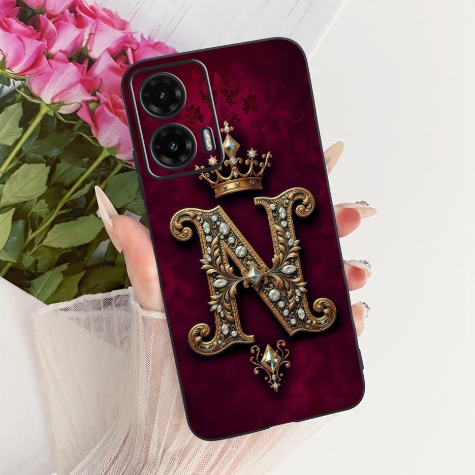 For Motorola Moto G35 Case Moto G55 G85 5G Cute Letters Cover Soft TPU Phone Case For Motorola G85 G 35 55 MotoG55 MotoG85 Shell