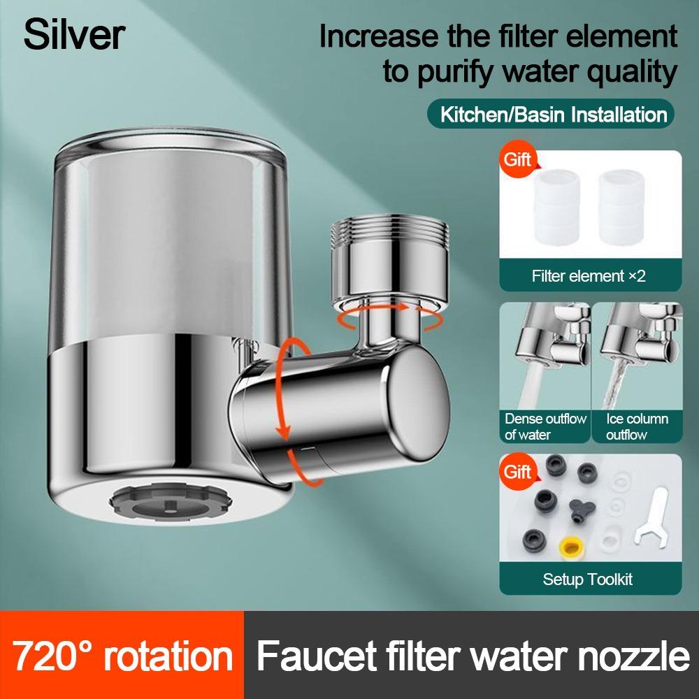 Anti-splash Kitchen Faucet Nozzle Water Saving 2-Mode Adjustable Sprayer Nozzle Tap Spray 720°Rotation Water Outlet Taps