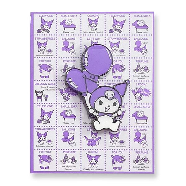 

Asunarosha 26997 Sanrio Characters Nostalgic Pattern Pins Kuromi [anime Toy]