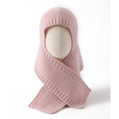 100% Pure Cashmere Children's Winter Hat and Scarf Set - Versatile, Solid Color Knit for Warmth and Style
