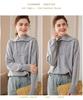Women's Solid Color Cashmere Lapel Knit Sweater - Long Sleeve, Loose Fit, Warm Pullover for Autumn & Winter