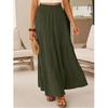 Fuste Maxi de Damă Fluide Leagăn Volane Stratificate Talie Înaltă Elastică Fuste Lungi