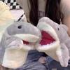Cute Shark Hand Puppet Doll - Plush Toy with Movable Mouth, Perfect Birthday Gift