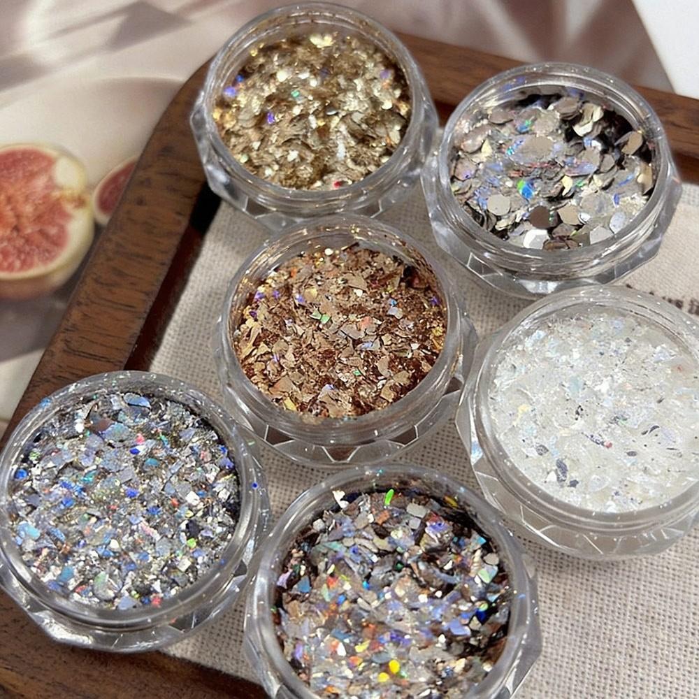 Creative Ultra-Thin Nail Glitter Sparkly Multicolor Nail Sequins Turtle Scales Flakes Nail Art Powder 3D Decoration