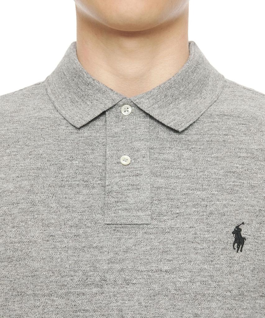 POLO RALPH LAUREN Custom Slim Fit Mesh Polo Shirt - Grey