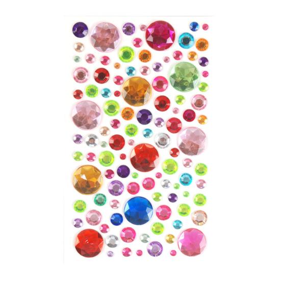 Colorful Star Rhinestone Face Stickers Dopamine Makeup Gems for Music Festival Self-Adhesive Body Jewels for Cheek Decoration