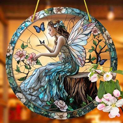 2D Flat Acrylic Bohemian Flower Fairy Decoration , Use No Batteries/Electricity Needed, Unique Indoor/Outdoor Decoration , Multipurpose Traditional