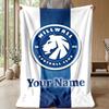 Millwall Custom Name Text Flannel Blanket Soccer Logo Personalized Fleece Throw Blanket Special Gift For Sofa Bedroom Home