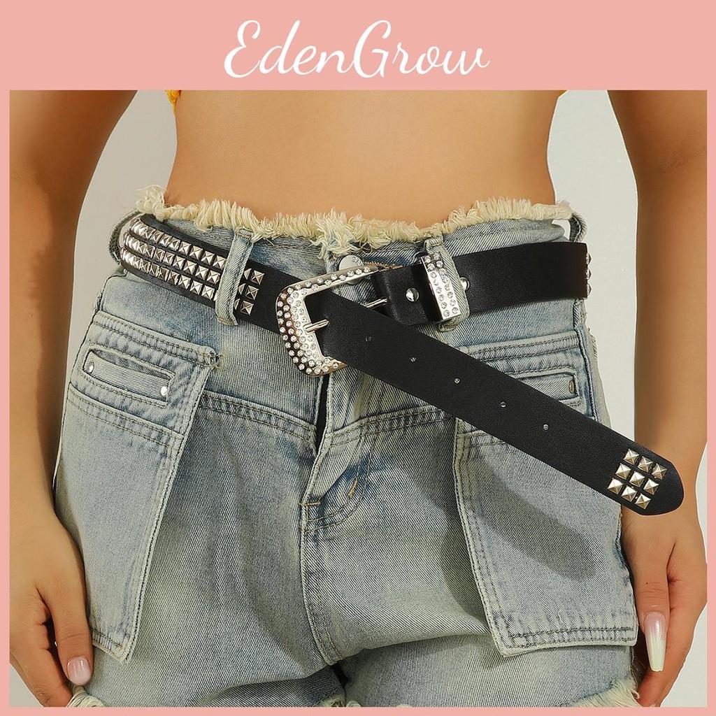 Rivet And Fashion Rhinestone Decoration Women Casual Wide Belt Daily For