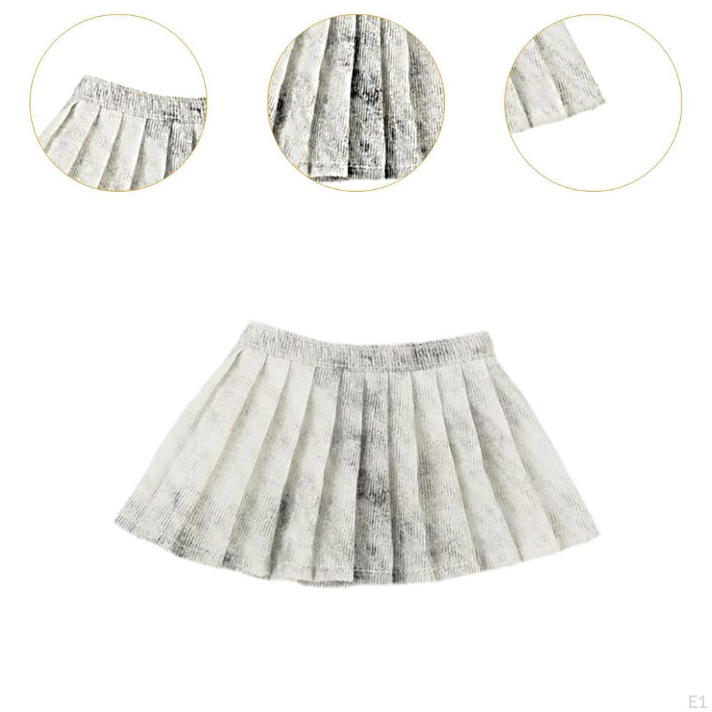 1/6 Female Pleated Skirt Doll Model Clothes Accessory Prop Soft Casual Dressing up Trendy Portable