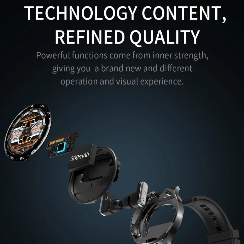 2025 New Smart Watch TWS 2-in-1 Bluetooth Earphones with Built-in Speaker HIFI 9D Sound Quality Health Monitor Watch for Android IOS