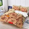 Capybara Duvet Cover Microfiber Bedding Set, Capybara Duvet Quilt Cover Pillowcases With Zip,Soft Duvet Cover Set for Men Woman