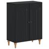 2 Piece Bathroom Cabinet Set ALKMAAR Black Wood Material