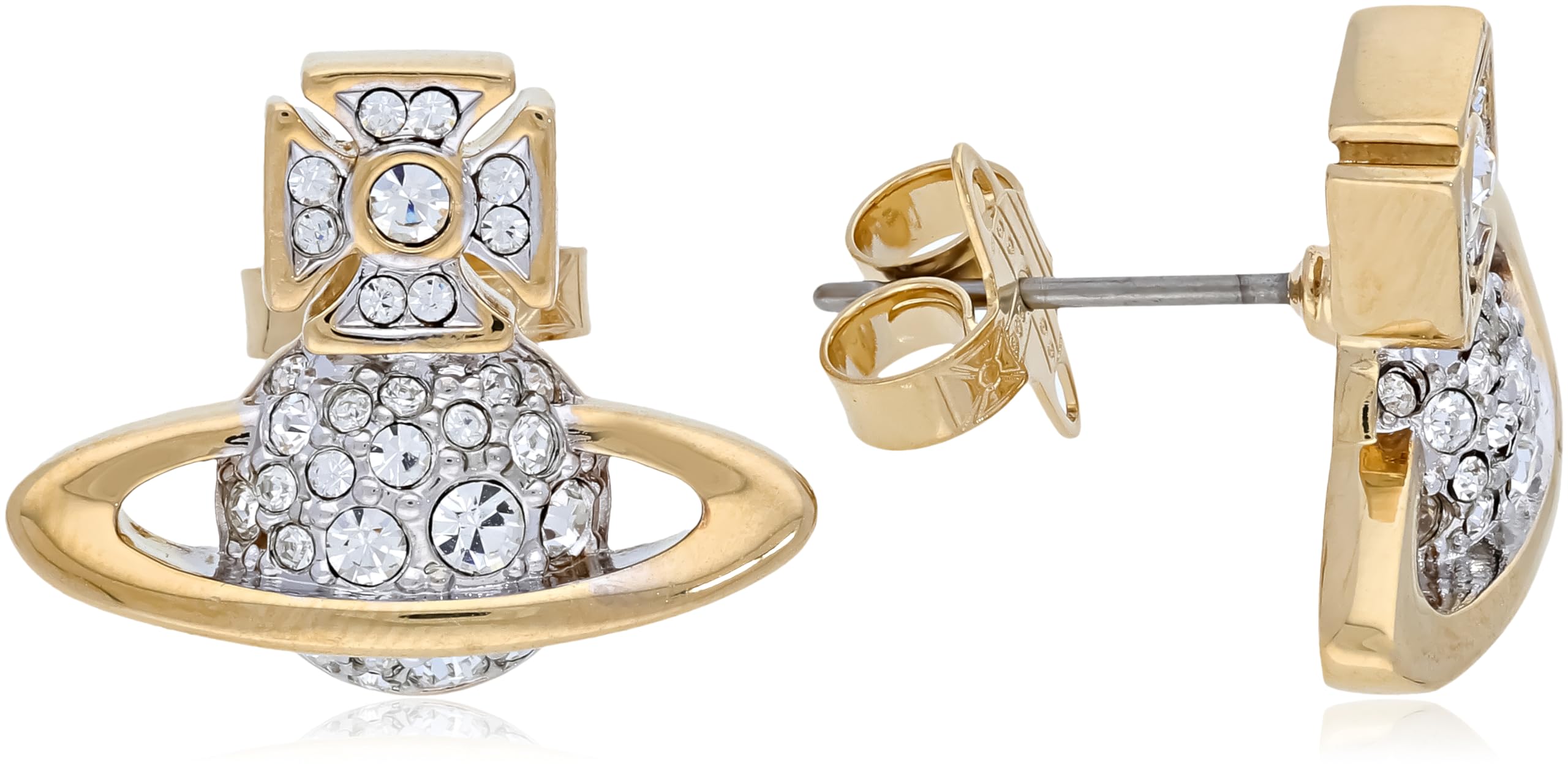 

Vivienne Westwood BRIGHTON Bass Relief Earrings, Women s, Brass, 62010346/02R678 [Used]