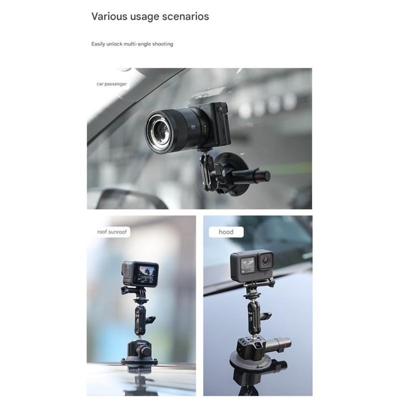 3Inch Extension Vacuum Suction Cup Mount For Action Camera Aluminum Holder With 20KG Load Capacity