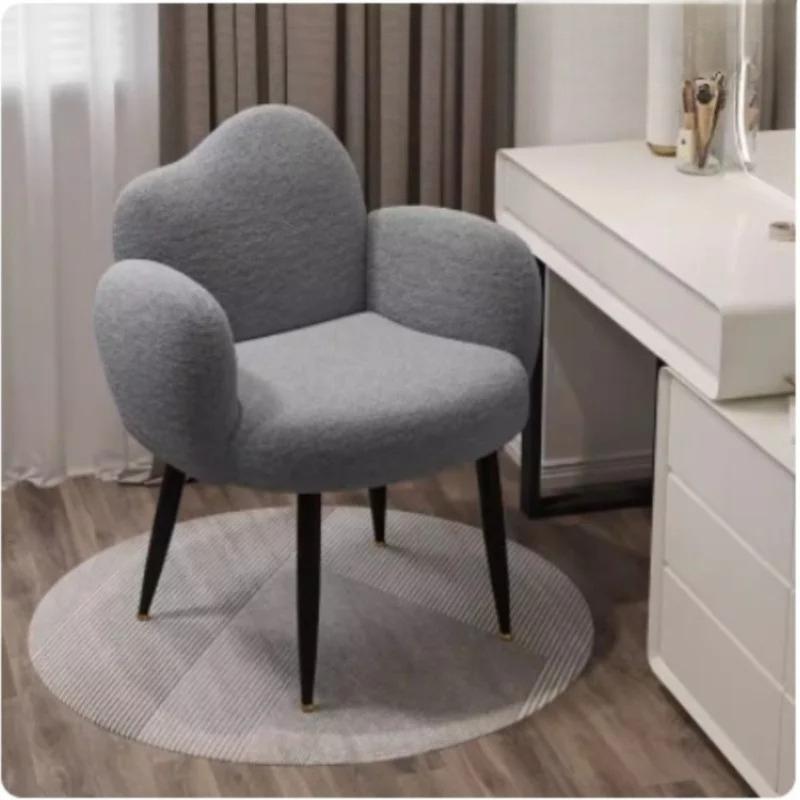 Realife Makeup Chair Creamy Fengyun Duo Makeup Stool Soft and Snug Backrest Bedroom Living Room Versatile and Space Saving