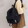Rucksack Corduroy Backpack Solid Color Student Book Bags Teenager Small School Bags  Female