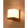 Modern Led Wooden Wall Lamps Nordic Frosted Glass Wood Lights Sconce Hallway Aisel Hotel Bedroom Minimalist Solid Wood Corridor