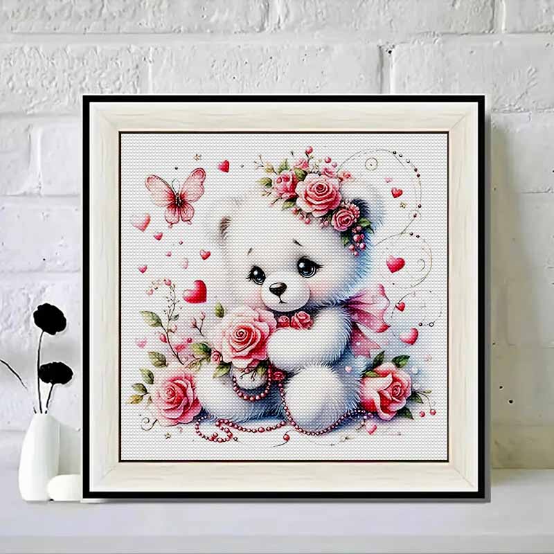 

Новинка 5D DIY Повне коло Алмазна мозаїка «Маленька ведмедиця» Вишивка Хрестиком Декор для дому Подарунок 20x20cm