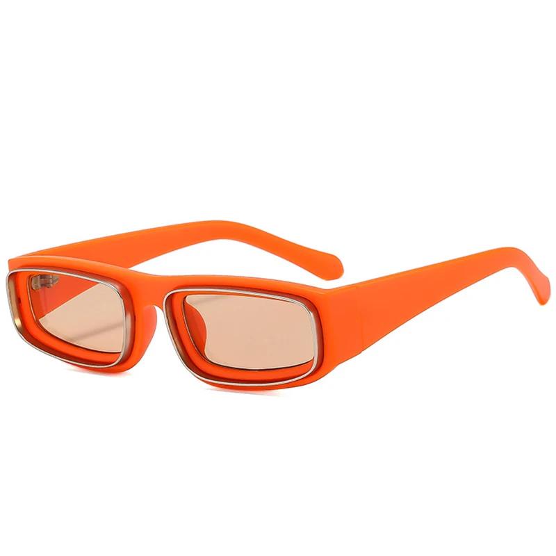 

Small Rectangle Punk Sunglasses Men Luxurious Brand Design Classic Vintage Low Square Sun Eyeglasses For Male Vintage Retro Eyewear Sunglasses UV400 As the picture