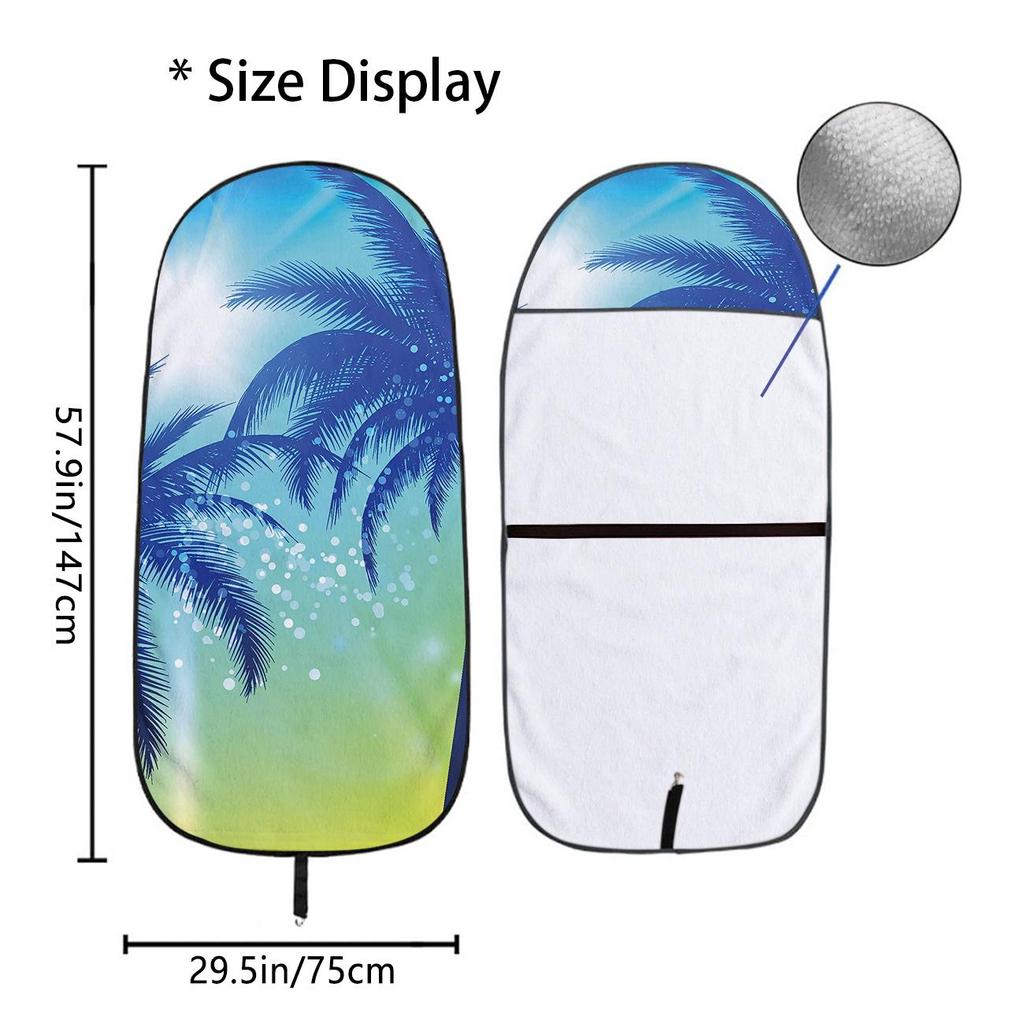 Universal Car Seat Towel Cover: Front Seat Protector for Gym, Workout, All Seasons - Fits Most Vehicles