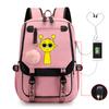 Personality Trend Cartoon Printing Double Shoulder College Style Student Leisure Schoolbag Multi-function Large Capacity