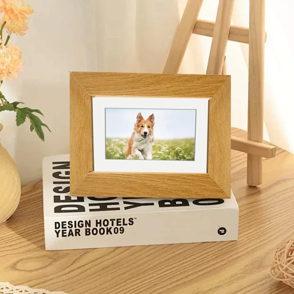 6 Inch Table Photo Frame Ornaments Hollow 3D Wood Wall Hanging Photo Frame Hiding Safe Private Money Box Picture Frame Albums