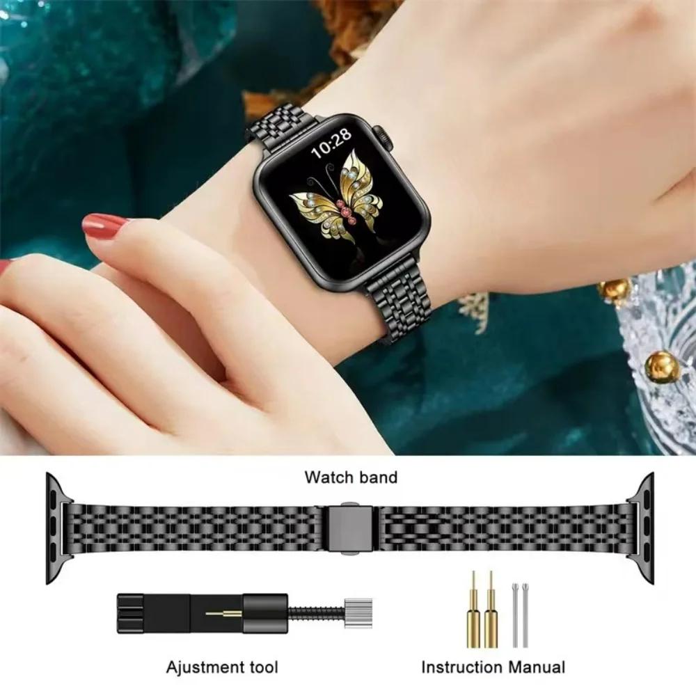 Metal Strap for Apple Watch Series ultra 49mm 45mm 41mm 44mm 46mm 42mm Small waist ladies bracelet iWatch 10 9 8 7 6 5 3 SE Band