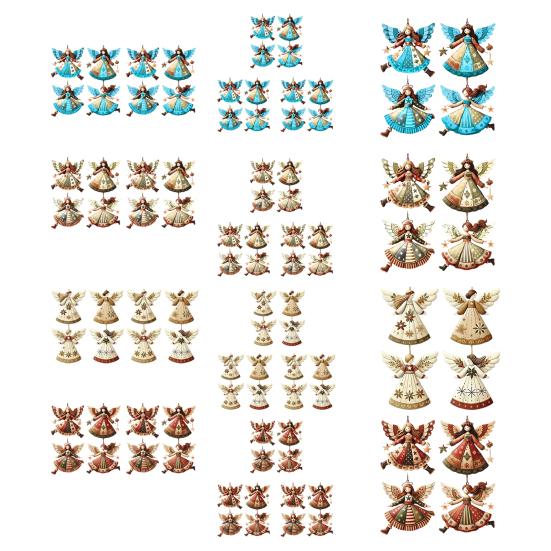 Christmas Wooden Angel Ornaments Rustic Angel Christmas Tree Ornament Retro Small Angel Hanging Decoration for Holiday Party Decor