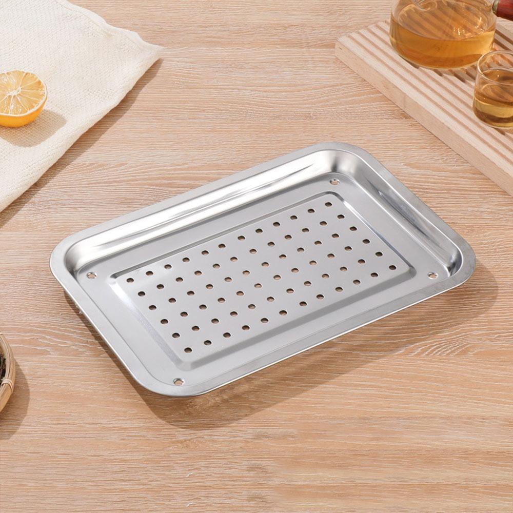 

Поднос для чая в японском стиле Тарелка для барбекю из нержавеющей стали Новый поддон для слива воды Кухня Бар 32x22x2cm